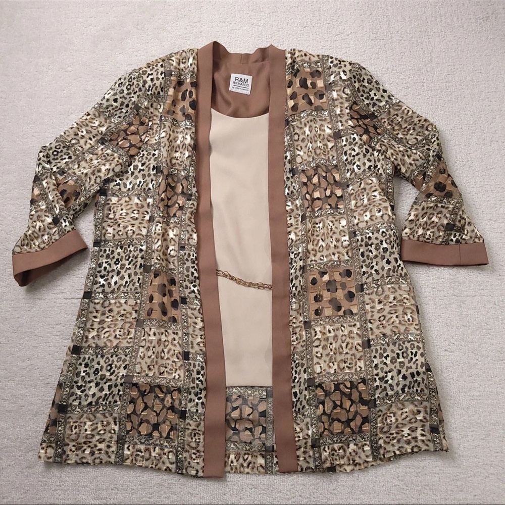 Vintage R&M Richards Brown Animal Print Cape